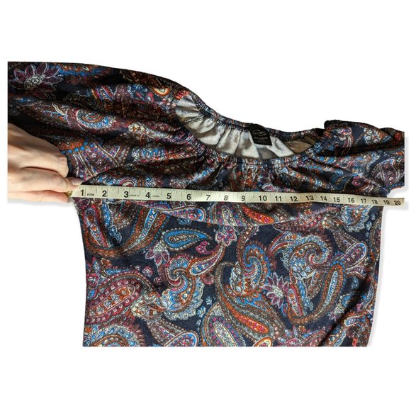 WinWin Paisley Bell Sleeve Tunic Size Small-Medium - Picture 9 of 14